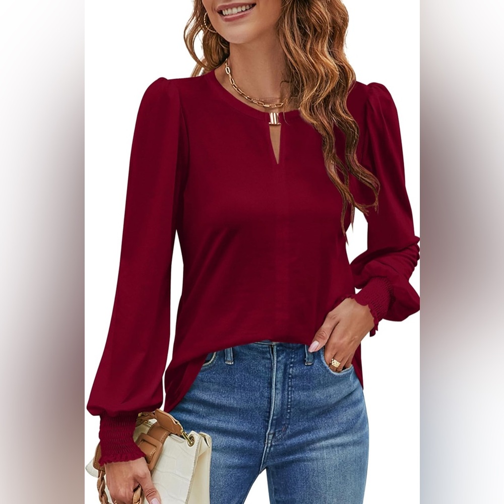 Chic Burgundy Blouse for Women